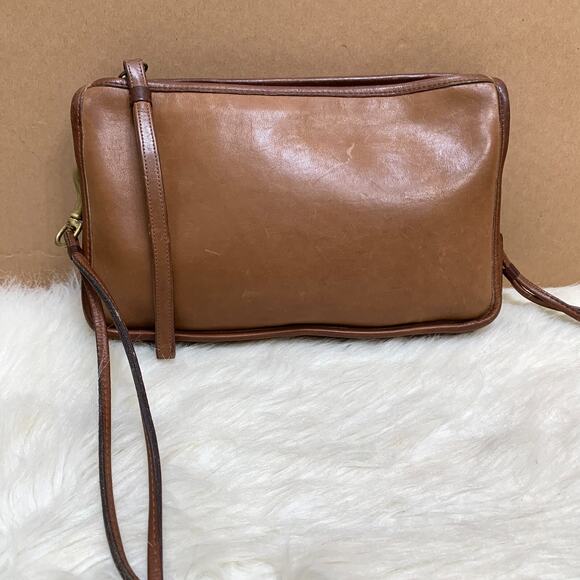 COACH Vintage NY Brown Leather 3-way BASIC BAG Clutch Wristlet Shoulder Bag 9455 - Picture 4 of 16